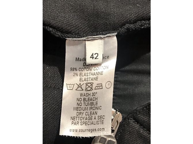 Jeans COURREGES T.FR 42 Cotone Nero - vista 5