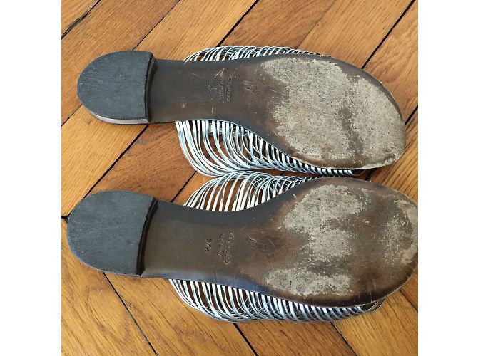 Sandali GIUSEPPE ZANOTTI T.EU 37.5 Pelle Argento - vista 5