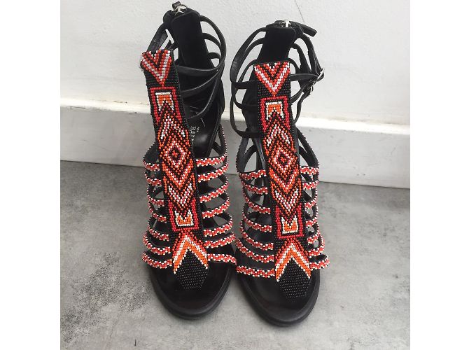 Sandali GIUSEPPE ZANOTTI T.EU 36 Pelle Nero - vista 2