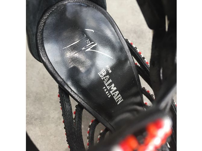 Sandali GIUSEPPE ZANOTTI T.EU 36 Pelle Nero - vista 7