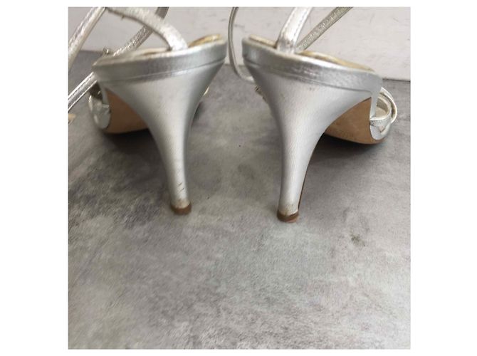 Sandali GIUSEPPE ZANOTTI T.EU 37 Pelle Argento - vista 4