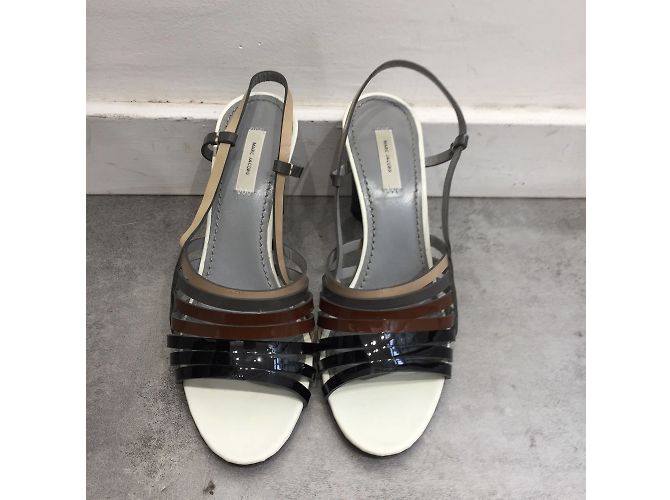 MARC JACOBS Sandali T.EU 40 Pelle verniciata Nero - vista 2