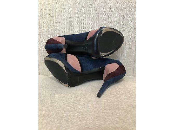 Tacchi MIU MIU T.EU 37 Camoscio Blu - vista 6