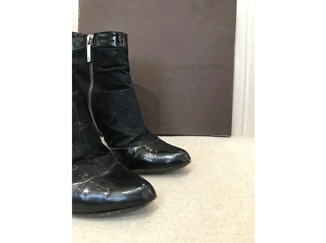 Botines LOUIS VUITTON T.EU 37 Cuero Negro - vista 8