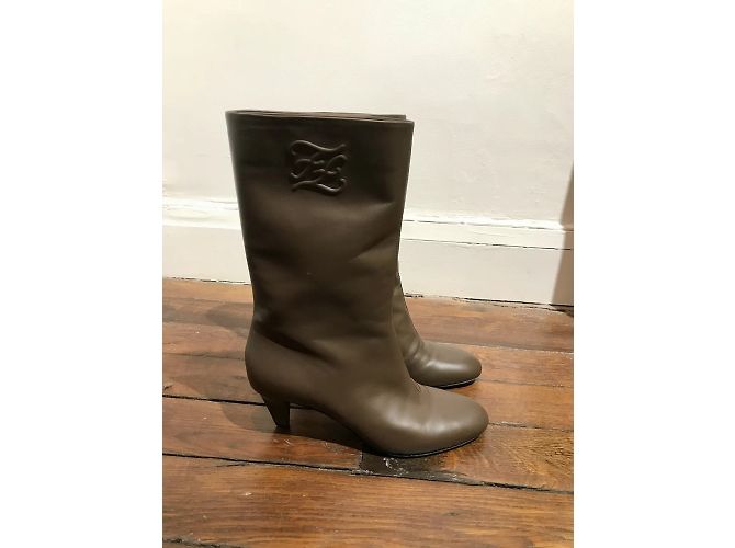 FENDI Stiefel T.EU 38 Leder Braun - Ansicht 2