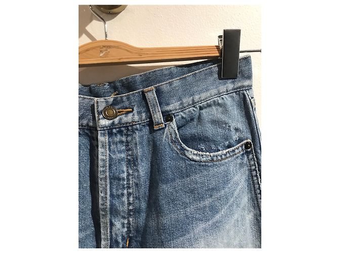 Jeans SAINT LAURENT T.FR 40 Algodón Azul - vista 3