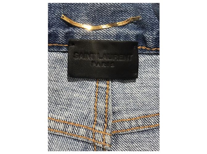 Jeans SAINT LAURENT T.FR 40 Algodón Azul - vista 4