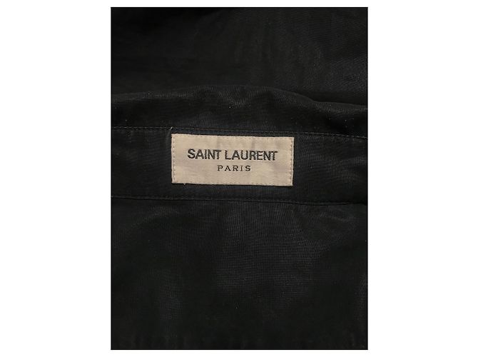 SAINT LAURENT Tops T.Internacional M Algodón Negro - vista 4