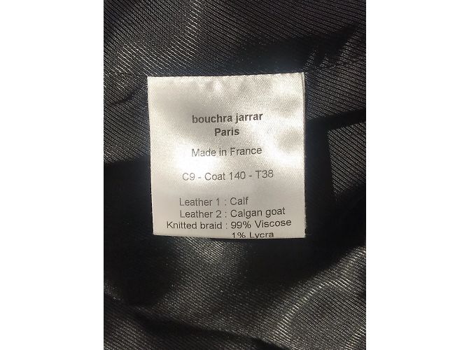 BOUCHRA JARRAR Jacken T.fr 38 Rindsleder Schwarz - Ansicht 6