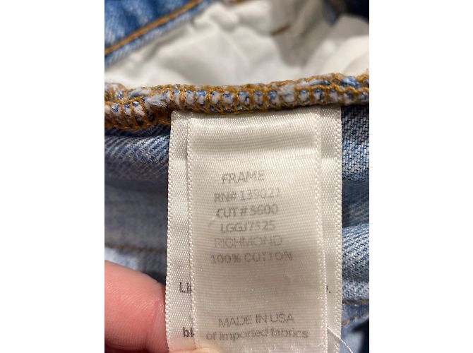 Frame Denim Jeans FRAME T.FR 34 Cotone Blu - vista 6