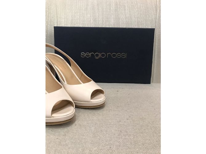 SERGIO ROSSI Tacchi T.EU 35.5 Pelle Beige - vista 6