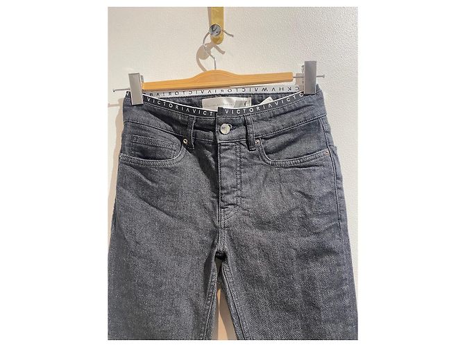 VICTORIA BECKHAM Jeans T.US 26 Cotone Nero - vista 2