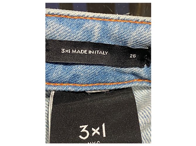 Autre Marque Jeans 3X1 T.US 26 Cotone Blu - vista 7