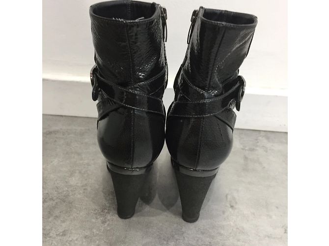 SERGIO ROSSI Botines T.EU 36.5 Cuero charol Negro - vista 3
