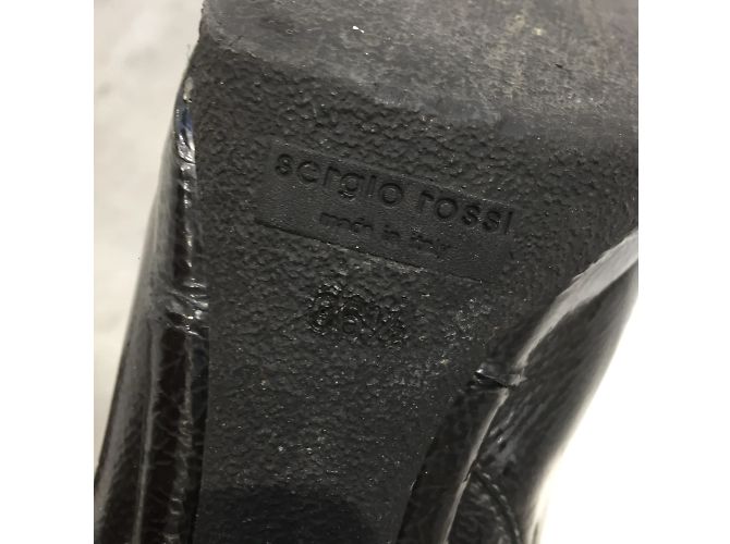 SERGIO ROSSI Botines T.EU 36.5 Cuero charol Negro - vista 5