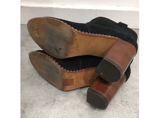 MARC JACOBS Botas de tobillo T.EU 38 Ante Negro - vista 5