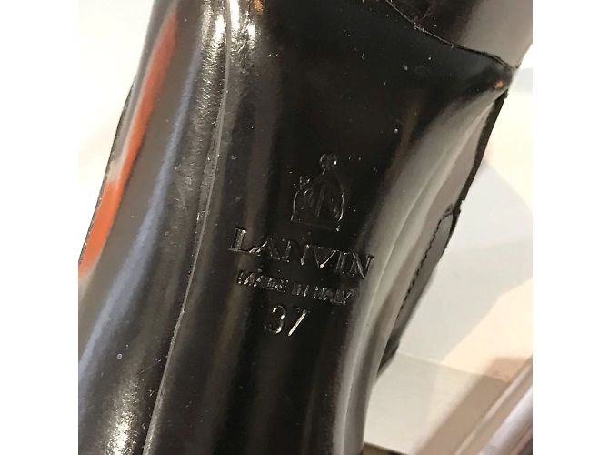 Botines LANVIN T.EU 37 Cuero Negro - vista 6
