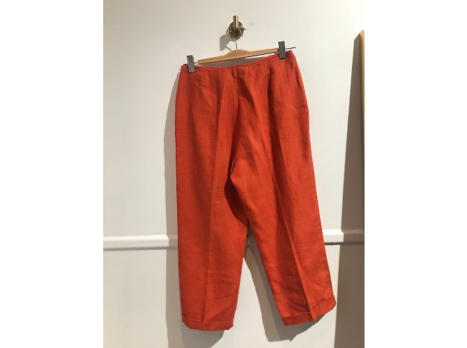 Hermès HERMES Pantalón T.Lino Internacional L Naranja - vista 2
