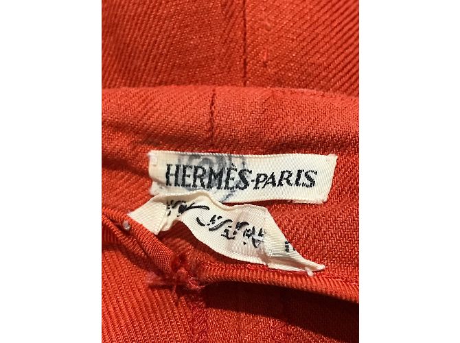 Hermès HERMES Pantalón T.Lino Internacional L Naranja - vista 3