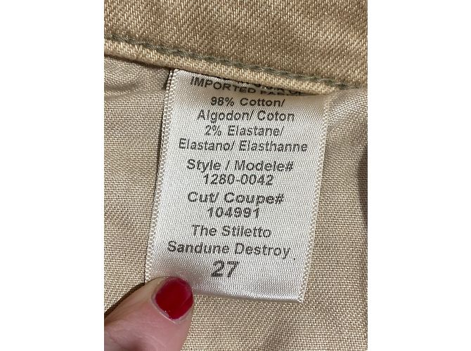 CURRENT ELLIOTT Jeans T.US 27 Cotone Beige - vista 4