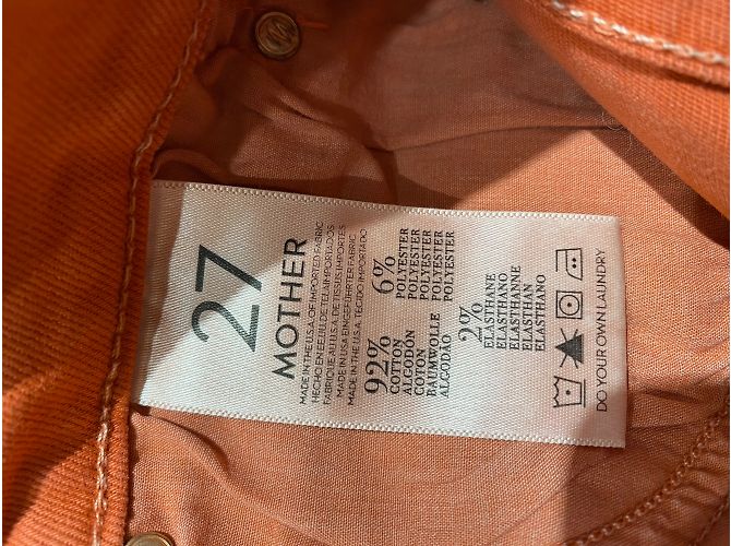 MOTHER Jeans T.US 27 Algodón Naranja - vista 5