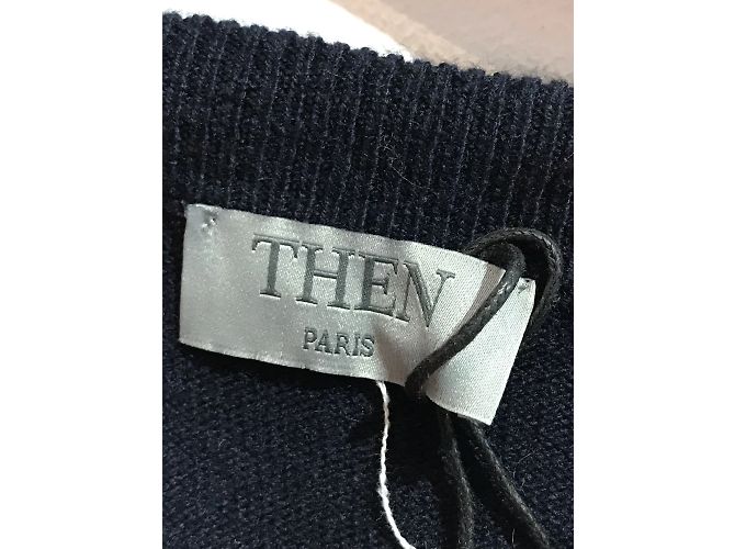 Autre Marque THEN PARIS Strick T. International Einheitsgröße Kaschmir Blau - Ansicht 4