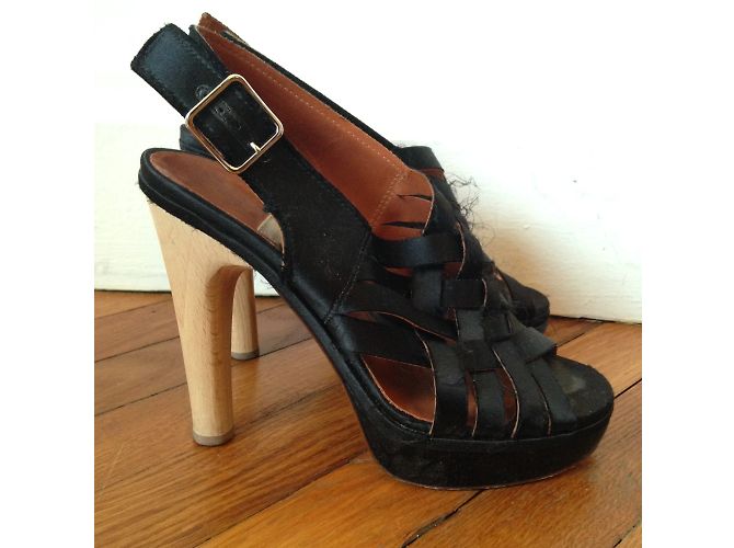 Sandali LANVIN T.EU 36.5 Tessuto Nero - vista 2