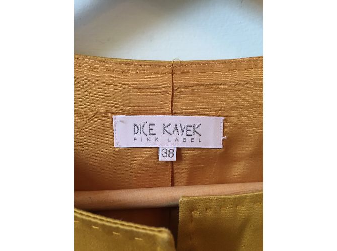 Vestido DICE KAYEK T.International S Algodón Amarillo - vista 4