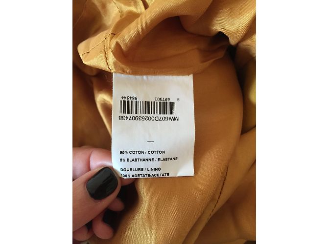 Vestido DICE KAYEK T.International S Algodón Amarillo - vista 5