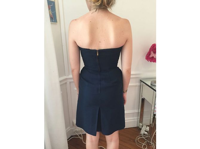 Vestido MARC JACOBS T.FR 36 Algodón Azul marino - vista 2