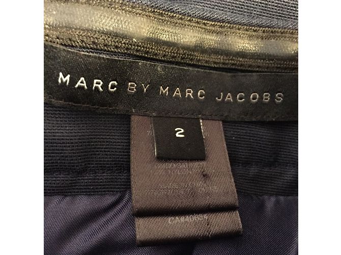 Vestido MARC JACOBS T.FR 36 Algodón Azul marino - vista 6