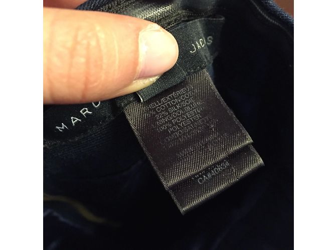 Vestido MARC JACOBS T.FR 36 Algodón Azul marino - vista 7