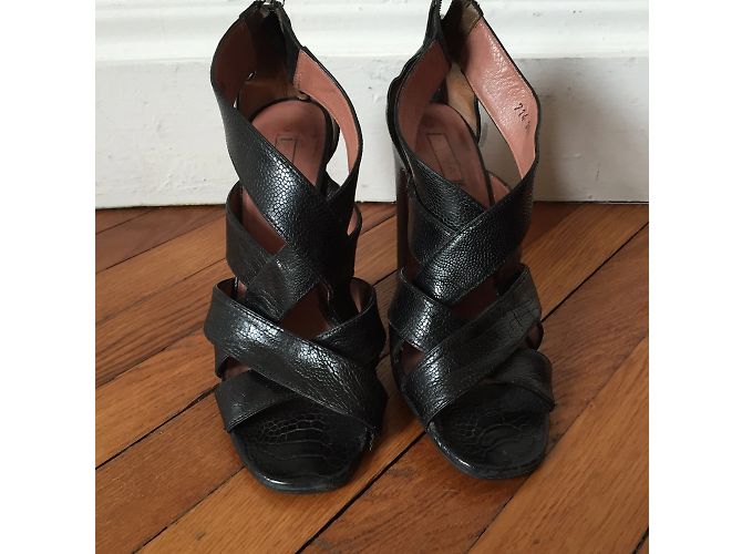 Alaïa Sandali ALAIA T.EU 36.5 Pelle Nero - vista 2