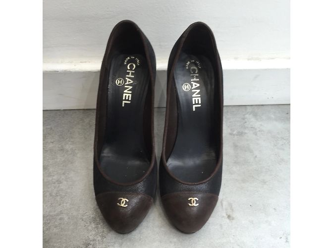 CHANEL Absätze T.EU 37 Leder Schwarz - Ansicht 3