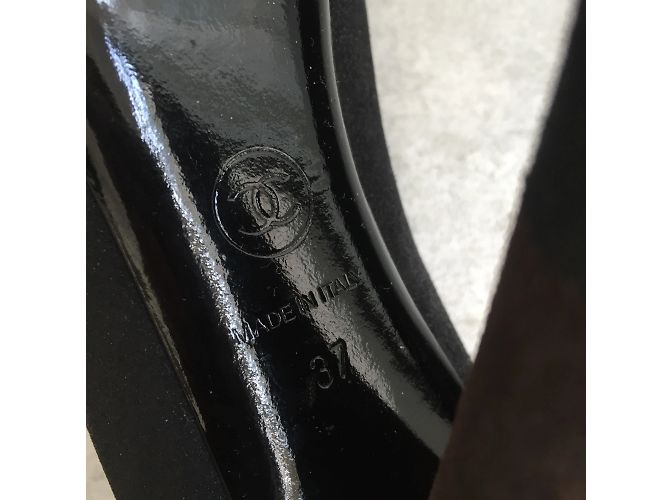 CHANEL Absätze T.EU 37 Leder Schwarz - Ansicht 6