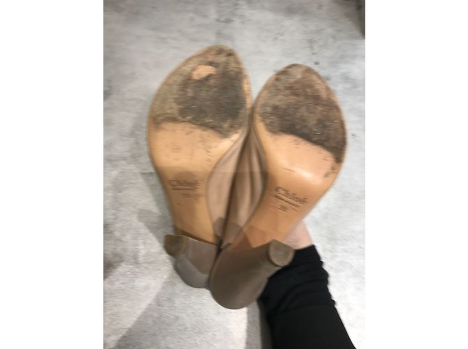Chloé CHLOE Absätze T.EU 38 Leder Beige - Ansicht 4
