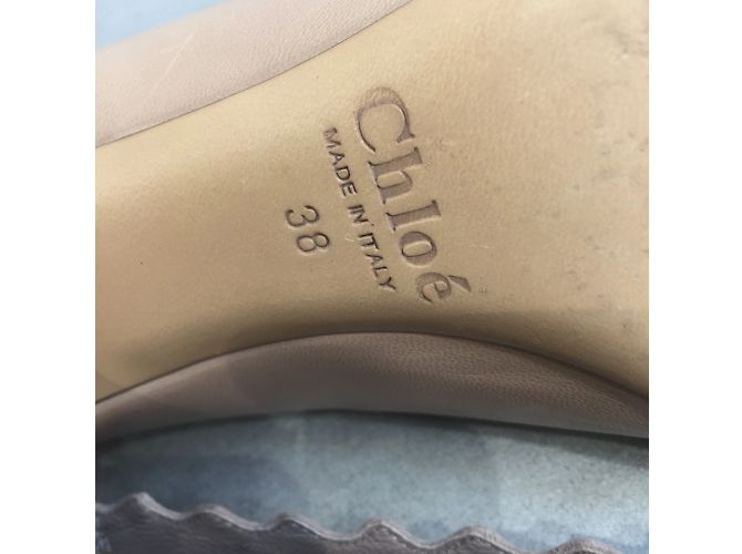 Chloé CHLOE Absätze T.EU 38 Leder Beige - Ansicht 5