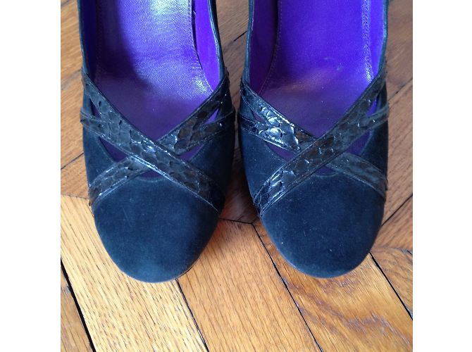 SERGIO ROSSI Heels T.EU 38 Suede Black - view 4