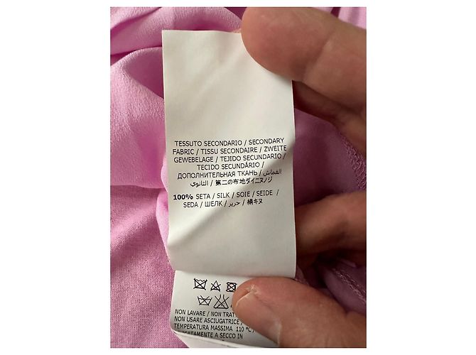 Salvatore Ferragamo Top rosa de algodón y seda - vista 13
