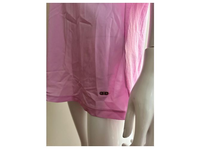 Salvatore Ferragamo Top rosa de algodón y seda - vista 7