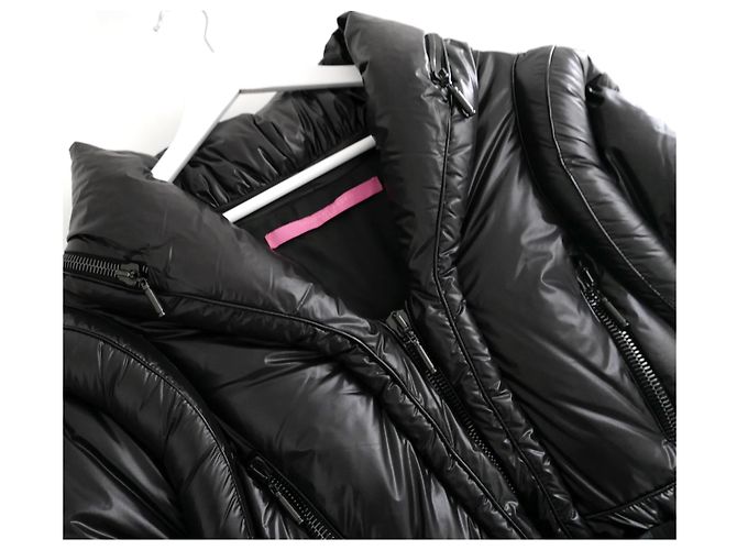 Emanuel Ungaro AW07 Abrigo acolchado escultural negro - vista 7