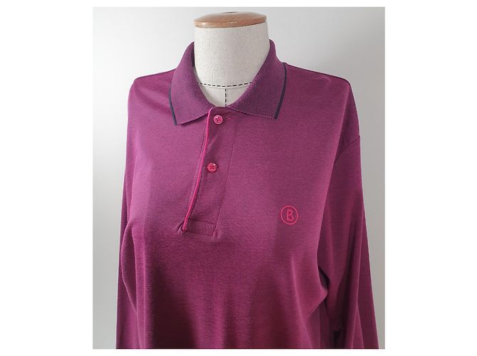 Top de manga larga Bogner morado de algodón XL Rosa Púrpura - vista 2