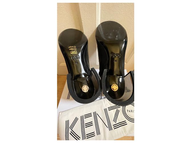 Kenzo K- Stiefeletten mit mittlerem Absatz schwarz Leder - Ansicht 7