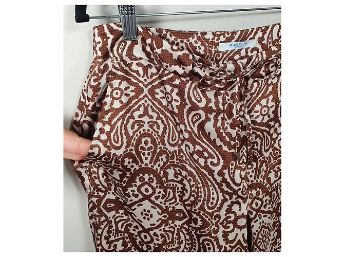 Marella Brown Multicolour Viscose Pants Multiple colors - view 4