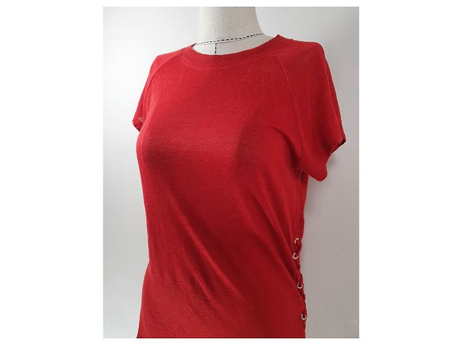 Top Iro de lino rojo M Roja - vista 2
