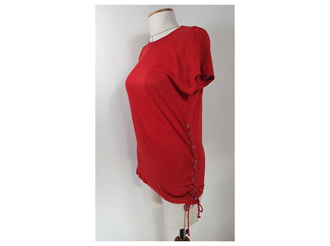 Top Iro de lino rojo M Roja - vista 3