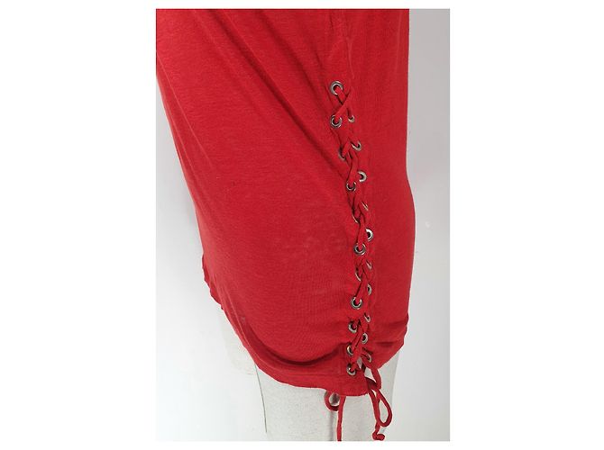 Top Iro de lino rojo M Roja - vista 4