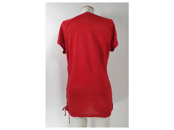 Top Iro de lino rojo M Roja - vista 5