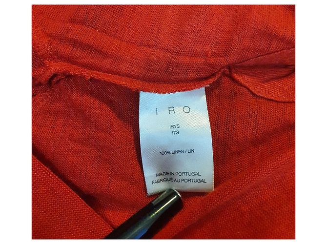 Top Iro de lino rojo M Roja - vista 7