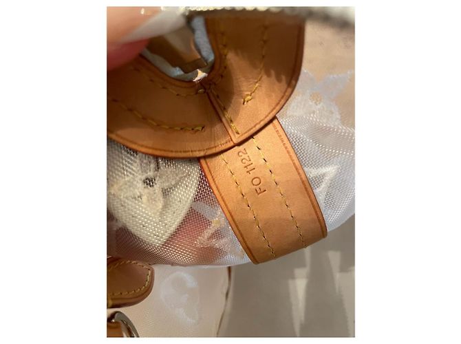Borsa Louis Vuitton Transparency Lockit East West Bianco - vista 3